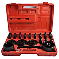 Wondermantools ® Universal rueda delantera disco rueda Kit de herramienta para instalar y extraer rodamientos de 21 pcs